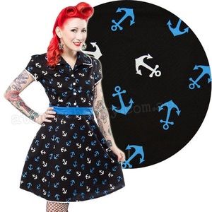 SOURPUSS RIZZO ANCHOR SAILOR ROCKABILLY DRESS